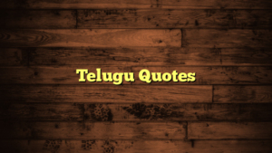 Telugu Quotes